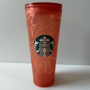 Starbucks Vibrant Orange Tumbler with Logo